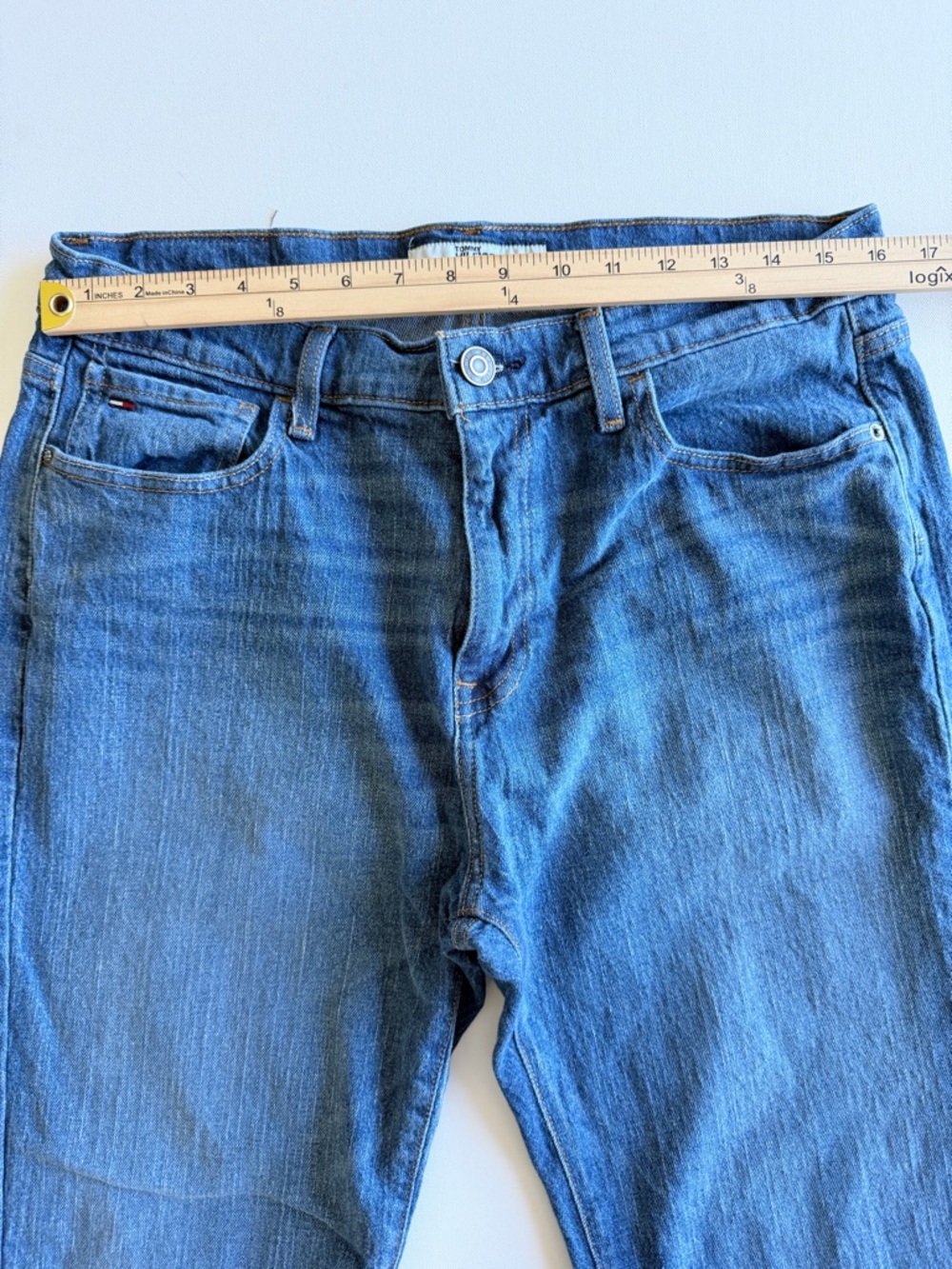 Tommy Hilfiger Straight Leg Jeans 34x32 Medium Wash Classic Denim Men - Picture 6 of 12